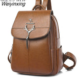 Weiyinxing Women Backpack Female tassel Casual High capacity School Bag Designer Leather Shoulder Bags Women Travel Backpack mochila