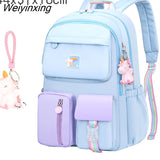 Weiyinxing Girls School Bag Super Light Children's Spine Protection And Load Reduction Backpack Student Large Capacity Child Bags