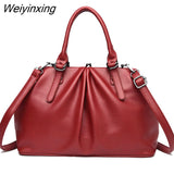 Weiyinxing Women Large Capacity Shoulder Crossbody Bags High Quality Soft Leather Ladies Handbags Luxury Designer Female Messenger Tote Sac