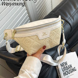 Weiyinxing Women Waist Packs Wide Strap Crossbody Chest Bag Female Fanny Pack Belt Bag Women Fashion Casual Travel Crossbody Shoulder Bag