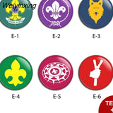 Weiyinxing accessories badge 45mm broches de decoración insignias de Metal para ropa decoración de mochila