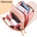 Weiyinxing Mini Phone Bag Luxury Hand Bags for Womens PU Leather Crossbody Bags Vertical Zipper Wallet Small Shoulder Bag