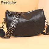Weiyinxing Genuine Leather Shoulder Crossbody Bags For Women High Quality Solid Color Cow Leather Female Messenger Bag Ladies Handbags