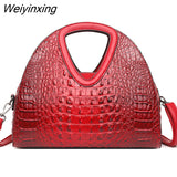 Weiyinxing Luxury Crocodile Leather Women Handbags Designer Female Shoulder Bag Fashion Brand Ladies Messenger Bags Large Tote Sac