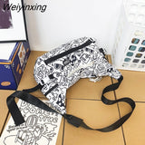 Weiyinxing Product Large Capacity Fashionable Girl Inclined Shoulder Bag Casual Messenger Single-shoulder Bag Schoolgirl Schoolbag Cool