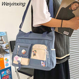 Weiyinxing Canvas Women Handbags Shoulder Bags Nylon Ladies Tote Messenger Bag Oxford Handbag Cross body Bags for Girls Satchels