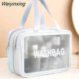 Weiyinxing Women Travel Wash Bag Female Transparent Waterproof Storage Makeup Pouch Bags Large Capacity Cosmetic Bag Organizer Beauty Case