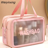 Weiyinxing Women Travel Wash Bag Female Transparent Waterproof Storage Makeup Pouch Bags Large Capacity Cosmetic Bag Organizer Beauty Case