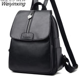Weiyinxing The New Women Backpack Large Capacity School Bags for Teenagers Girls Leather School Backpack Lady Shoulder Bag Sac A Dos