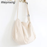 Weiyinxing Large Capacity Shoulder Bags Women Ins Solid Hobos Messenger Packages Japanese South Korean Style Leisure Or Travle Bag