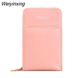 Weiyinxing Mini Phone Bag Luxury Hand Bags for Womens PU Leather Crossbody Bags Vertical Zipper Wallet Small Shoulder Bag