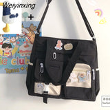 Weiyinxing Canvas Women Handbags Shoulder Bags Nylon Ladies Tote Messenger Bag Oxford Handbag Cross body Bags for Girls Satchels