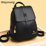 Weiyinxing 2023 Women Leather Backpacks Fashion Shoulder Bags Female Backpack Ladies Travel Backpack Mochilas School Bags For Girls