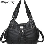 Weiyinxing Soft Leather Handbags Women's Bags New Fashion High Quality Woman Messenger Bag Designer Famous Brand Women Shoulder Tote