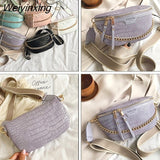 Weiyinxing Women's Fanny Pack High Quality Waist Bag Thick Chain Shoulder Crossbody Chest Bag Female Belt Bag Designer Brand Handbag