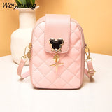 Weiyinxing Women Mini Shoulder Bag Tassel Embroidery Cover Female Mobile Phone Bag Fashion Shoulder Bag Ladies One Shoulder Messenger Bag