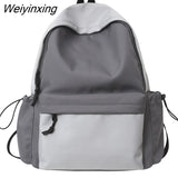 Weiyinxing New Panelled Waterproof Nylon Backpack Women Patchwork Japanese Fashion College School Bag Boy Girls Laptop Backpack Travel