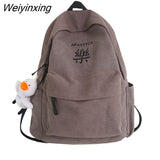 Weiyinxing Style Embroidered Student Female Canvas Backpack Women Vintage School Bag Teenage Girl Cute Fashion Ladies Book Backpack