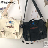 Weiyinxing Messenger Bag Retro Postman Bag Student Canvas Bag Single Shoulder Backpack Large Shoulder Crossbody Bags For Women