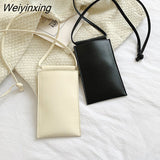 Weiyinxing Fashion Ladies Crossbody Messenger Bags Women Shoulder Bag Simple Phone Wallet Mini PU Leather Card Holder Female Purse