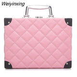 Weiyinxing Women's Large Capacity Storage Professional Makeup Organizer Travel Beauty Cosmetic Case Female Nail Tool Box Suitcases