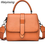 Weiyinxing Quality Genuine Leather Women Shoulder Crossbody Bags 2023 Luxury Designer Female Handbag Fashion Lady Cow Leather Tote Sac