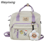 Weiyinxing School Bag Original Designer Large Capacity Handbag Shoulder Messenger Bag Dual Purpose Backpack Handbags Women Bags