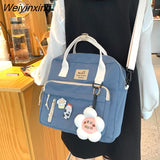 Weiyinxing School Bag Original Designer Large Capacity Handbag Shoulder Messenger Bag Dual Purpose Backpack Handbags Women Bags