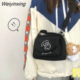 Weiyinxing Women's Messenger Bags Ladies Canvas Printed Cute Envelope Bag Lady Sweet Cartoon Student Shoulder Bag