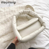 Weiyinxing Down Padded Women's Handbags Designer Cotton Space Bags for Women 2023 Brands Quilted Shoulder Crossbody Bag Tote Clutch