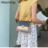Weiyinxing Tote Bag Fashion Contrast Color 2023 New Women Messenger Bag Flap Lady Handbag Crossbody Shoulder Sac Female Purses Bolsas