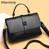 Weiyinxing Brand Soft Leather Shoulder Bags For Women 2023 New Designer Handbag Women's Bag Fashion Solid Color Female Crossbody Bag