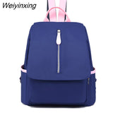 Weiyinxing Women Waterproof School Bag Casual Teenager Girl Shoulder Bags Female Backpack New Female Backpack Fashion Oxford cloth Backpack