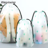 Weiyinxing L Cloth Bag Waterproof Drawstring Bags for Packing Kids Girls String Bag for Replaceable Shoes Storage Cute Pouch Rope Bag