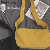 Weiyinxing Women Simple Shoulder Bag Oxford Cloth Messenger Bag Women's Canvas Bag Women's Shoulder Bag Square Bag Solid Color Youth Pack