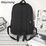 Weiyinxing Bag Male Student Shoulders Large Capacity Couple Backpack Fashion Cool Backpack Female College Teen Computer Bag Mochila