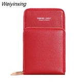 Weiyinxing Mini Phone Bag Luxury Hand Bags for Womens PU Leather Crossbody Bags Vertical Zipper Wallet Small Shoulder Bag