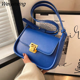Weiyinxing Brand Women's Bag Klein Blue Crossbody Bags Fashion Design Underarm 2023 Trend Shoulder Bag Casual Purse Female Handbags