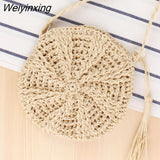 Weiyinxing Bags for Women 2023 Summer Hand-Woven Rattan Bag Handmade Woven Purse Wicker Beach Bag Bohemia Bali Handbag bolsos mimbre