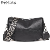 Weiyinxing Genuine Leather Shoulder Crossbody Bags For Women High Quality Solid Color Cow Leather Female Messenger Bag Ladies Handbags