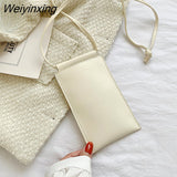 Weiyinxing Fashion Ladies Crossbody Messenger Bags Women Shoulder Bag Simple Phone Wallet Mini PU Leather Card Holder Female Purse