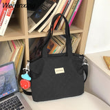 Weiyinxing Capacity Student Backpack Korean Japanese Solid Color Girl Three Piece Set Schoolbag Casual Simplicity Style Book Pack New