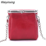 Weiyinxing Women Shoulder bags Fashion Genuine Leather Cosmetic bag Mini Lipstick Bag for Women Solid Cosmetic Bag Small Crossbody Bags