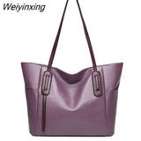 Weiyinxing Quality Soft Leather Women Handbags Vintage Luxury Female Shoulder Bag Designer Tote Sac High Capacity Female Crossbody Bag