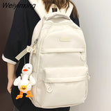 Weiyinxing Female Male High Capacity College Backpack Girl Boy School Bag Lady Men Laptop Student Packet Fashion Women Travel Book Bag