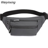 Weiyinxing Men's Fanny Pack Teenager Outdoor Sports Running Cycling Waist Bag Packs Male Fashion Shoulder Belt Bag Travel Phone Pouch Bags