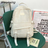 Weiyinxing Inclined Zipper Waterproof Travel Bag Trendy Girl Kawaii Nylon Backpack Men Cool Laptop Backpack College Women Schoolbag