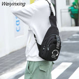 Weiyinxing Chest Fanny Pack For Women Belt Bag Light Reflective Crossbody Shoulder Messenger Bag Side Party Bag For Man Belt Pouch