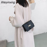 Weiyinxing Square Flip Bag 2023 summer New Quality PU Leather Women's Designer Handbag Stone Pattern Lock Chain Shoulder Messenger Bag