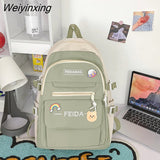 Weiyinxing 2023Women Waterproof Cute Backpack Nylon Female Harajuku School Bag College Lady Kawaii Backpacks Fashion Book Girl Bags Student